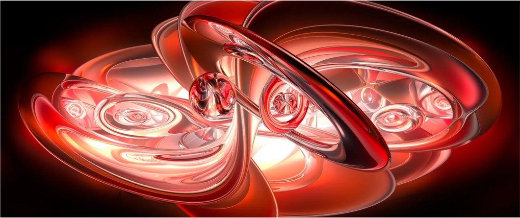 Tabloul - forme roșii (120x50 cm)