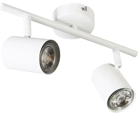 Spot reglabil modern alb cu 2 lumini - Jeana