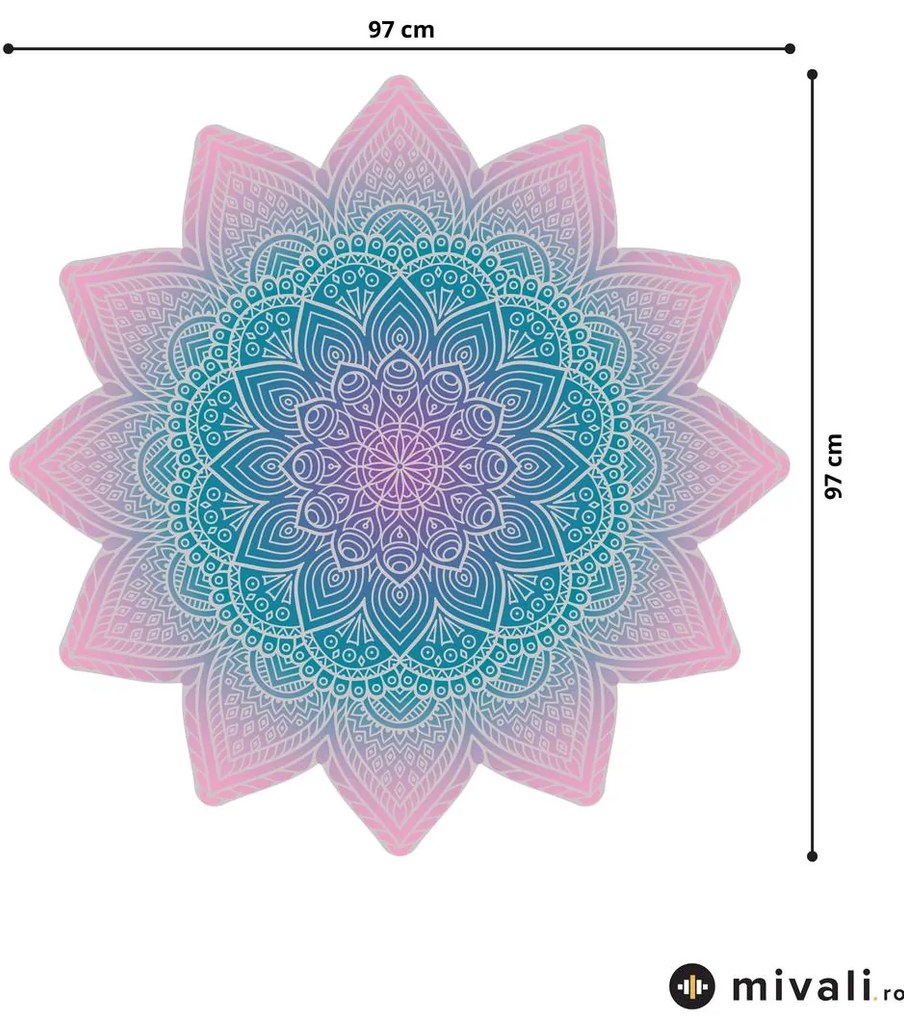 Autocolante de perete - Mandala roz- albastru
