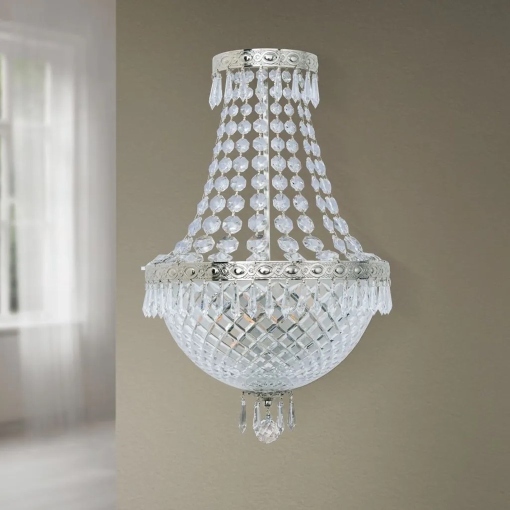 Aplica de perete cristal SCHOLER, EMPIRE CRYSTAL antique silver