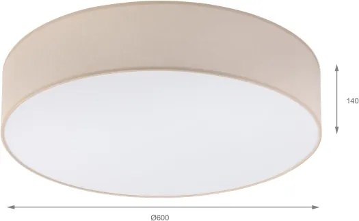 Brilagi - Plafonieră LED SIRIJA 4xE27/15W/230V Ø 60 cm bej