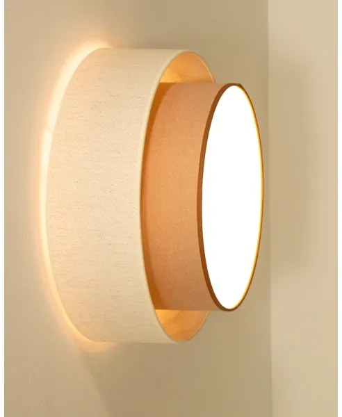 Plafonieră NATIA 1xE27/60W/230V alb/maro