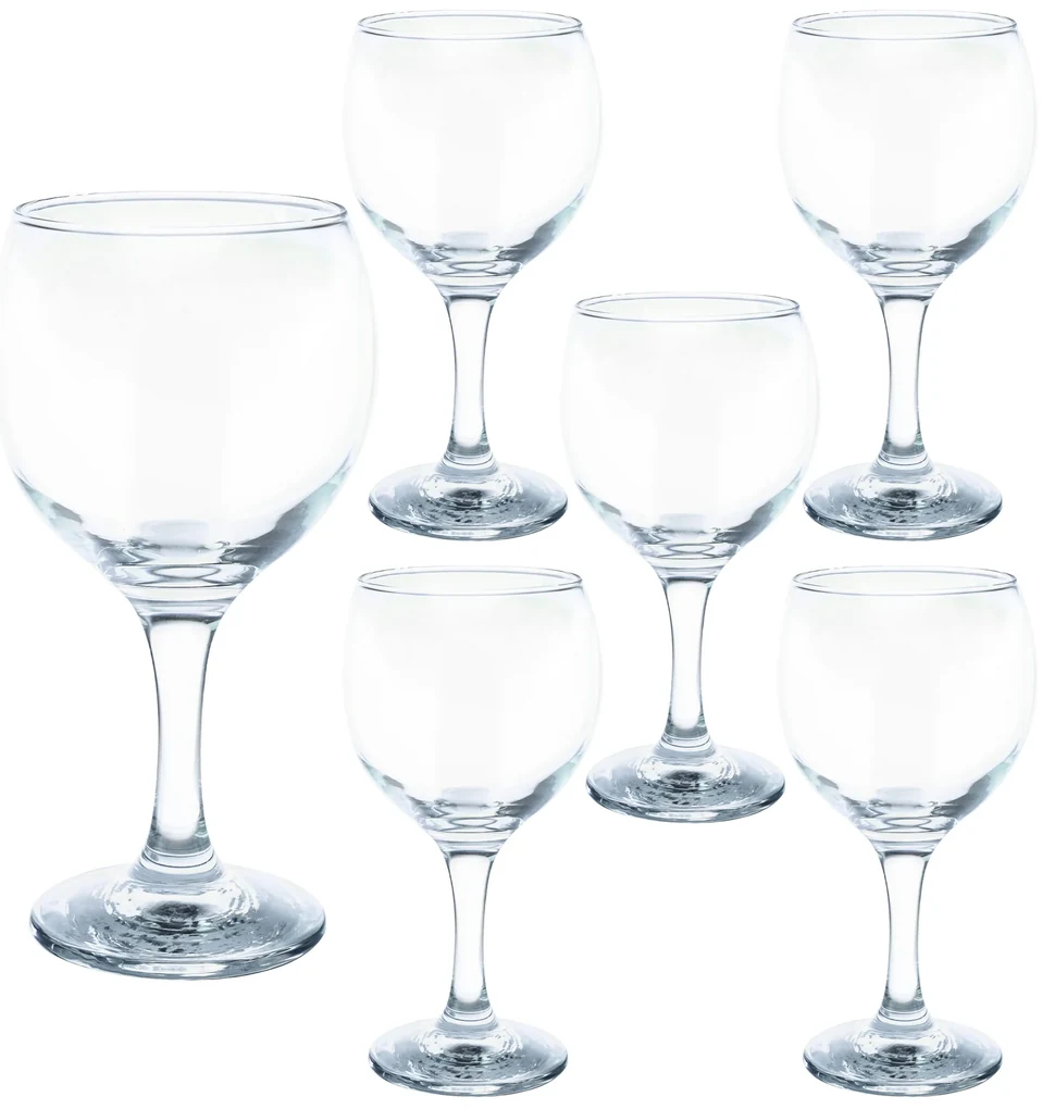 Set 6 pahare cu picior din sticla de 165 ml, Cesiro