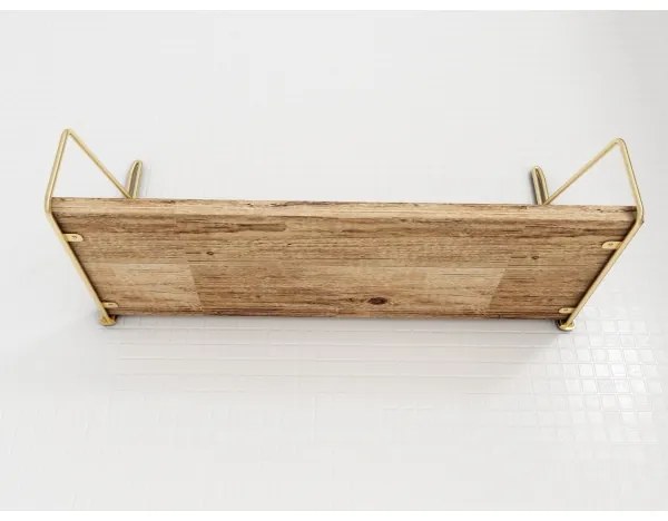 Raft de perete 45x16 cm stejar/auriu