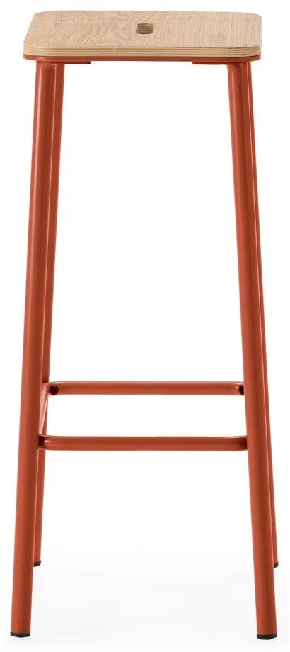 Set de scaune de bar cărămiziu 2 buc. (înălțime șezut 65 cm) Abba – Marckeric