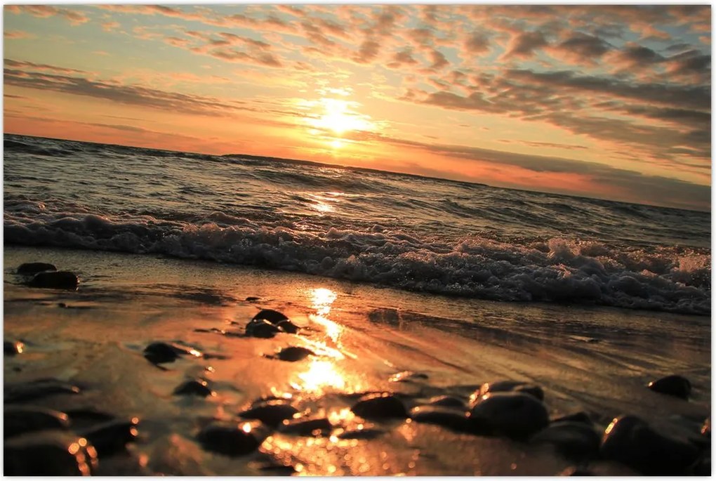 Tablou - Apus de soare, ocean (90x60 cm)