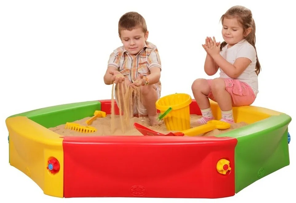 Ladă de nisip din plastic pentru copii cu prelată  diametru 120 cm