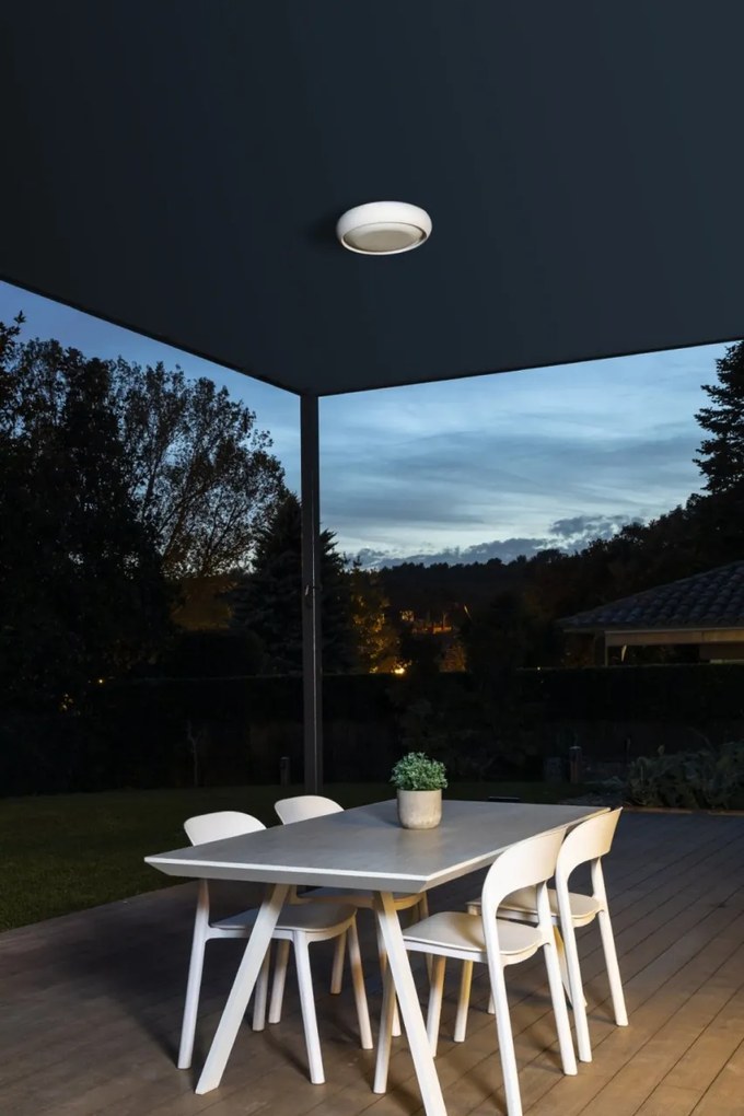 Plafoniera LED exterior iluminat minimalist IP44 ANGA 29cm alba