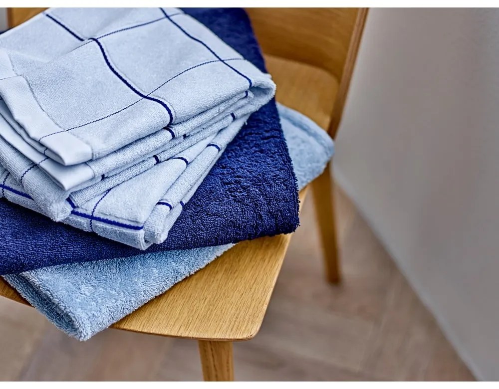 Prosop albastru închis din bumbac din frotir 30x30 cm Comfort – Södahl