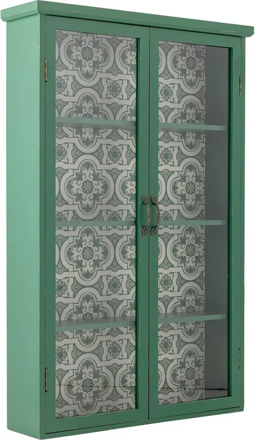 Vitrină verde din lemn de brad suspendată 81x122x22 cm Hazem – Bloomingville