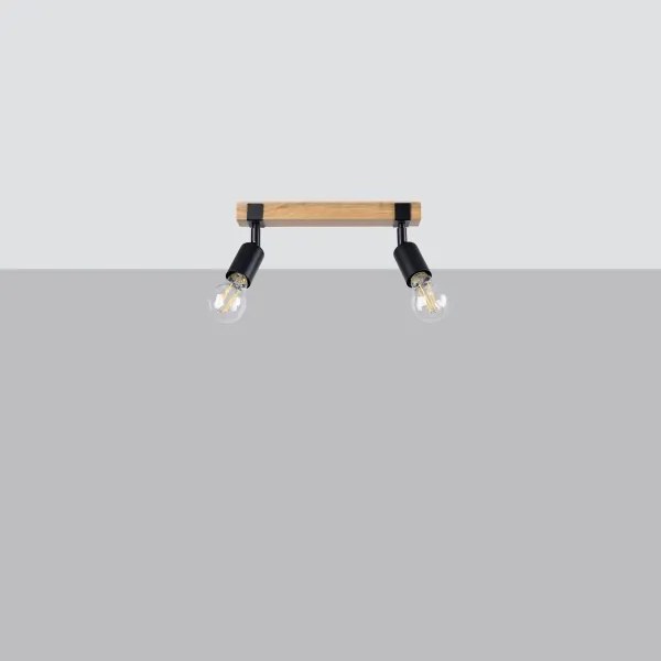 Spot Sollux SL.1296 ZUCA 2xE27/15W/230V negru