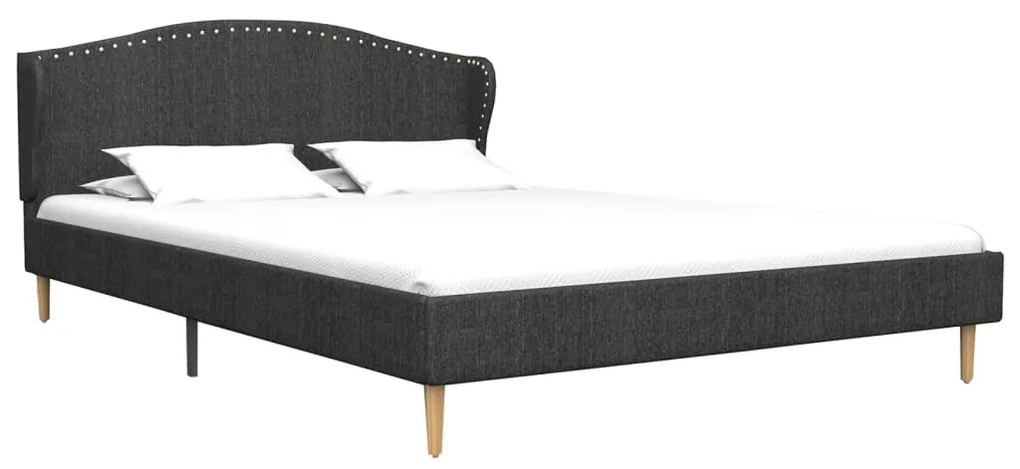 280638 vidaXL Cadru de pat, gri închis, 200 x 120 cm, material textil