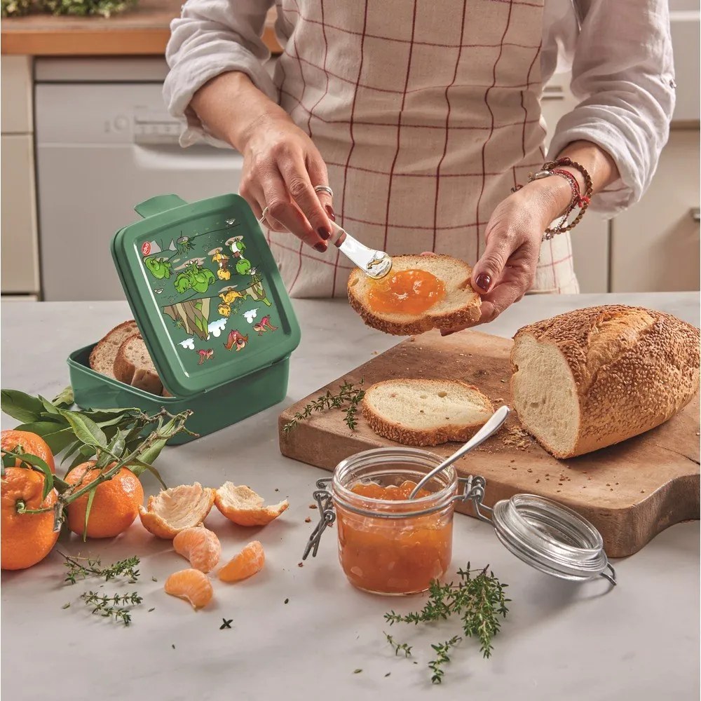 Cutie de gustări pentru copii verde Dinosaur – Snips