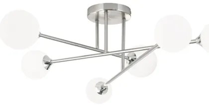 Lustră aplicată Orion DL 7-786/6 SNOWWHITE 6xG9/20W/230V d. 84 cm crom mat