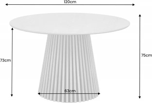 Masa rotunda Valhalla Wood 120cm, stejar inchis