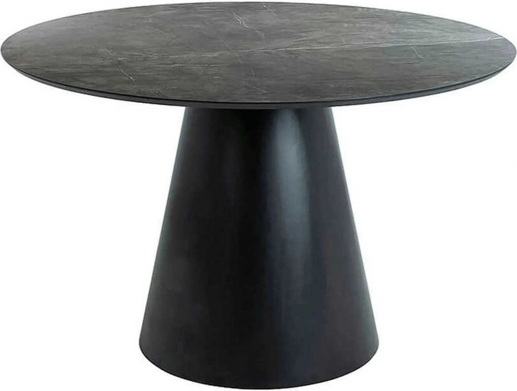 Masa ANGEL, gri inchis/negru, 120x120x76 cm