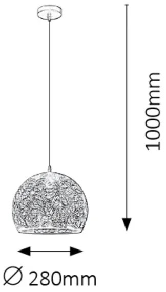 Rabalux 2276 - Lustră pe cablu MANORCA 1xE27/40W/230V