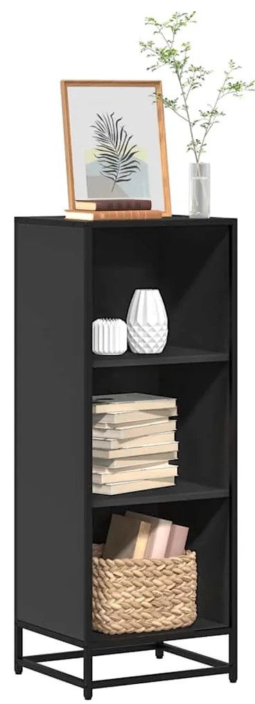 vidaXL Dulap cu cărți negru 40x35x107,5 cm lemn prelucrat