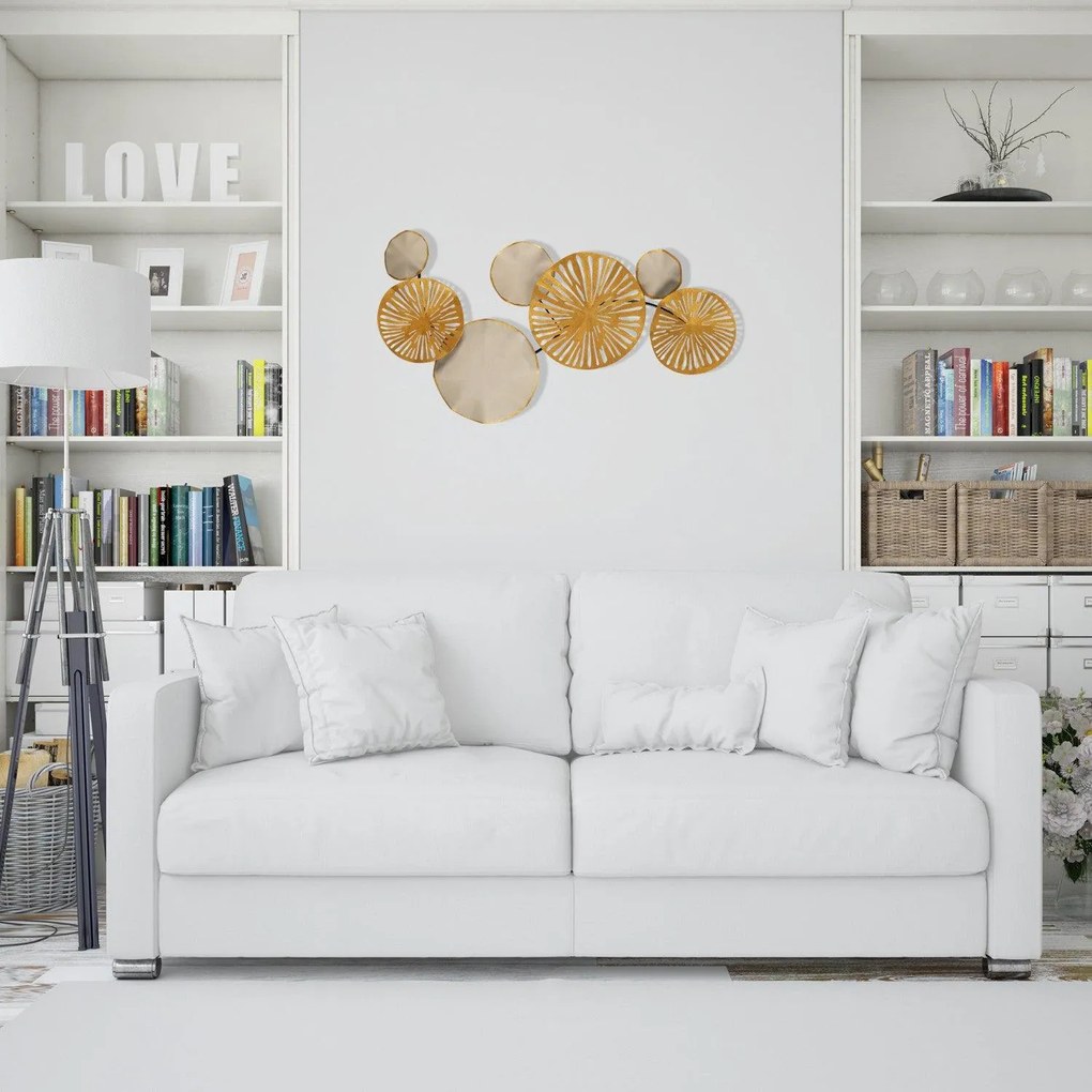 Decoratiune de perete Metal Astrid, Multicolor, 35x0,08x79 cm