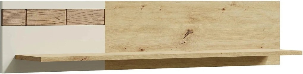 Polita KEKS K6, stejar/casmir, PAL laminat, 120x20x26 cm