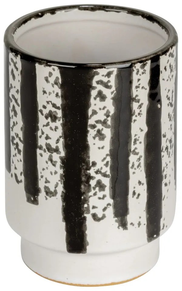 Suport pentru periuța de dinți alb-negru din ceramică Subiza – Wenko