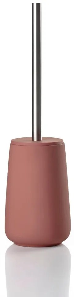 Perie de WC roșu-deschis din porțelan Nova – Zone