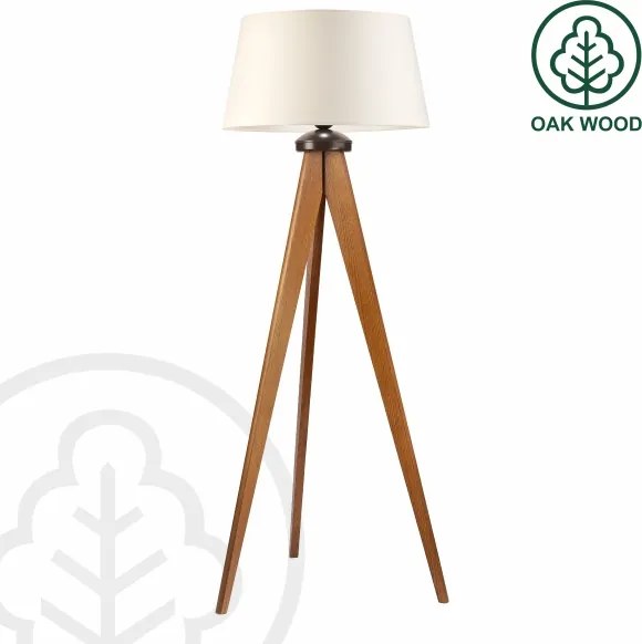 Lampadar AIDA 1xE27/15W/230V stejar/crem