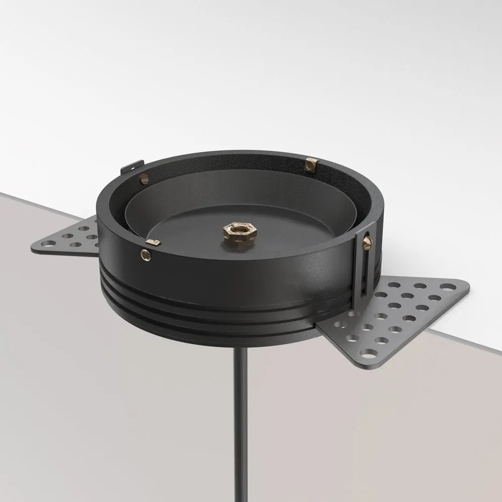 Pendul LED incastrabil design tehnic Luna negru, 3000K