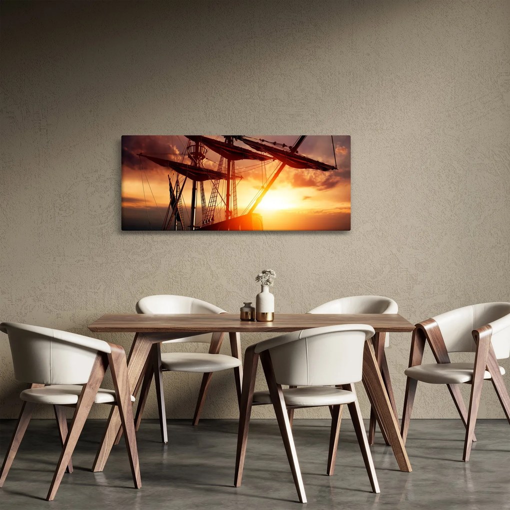 Tablou - Navă de pirați veche (120x50 cm)