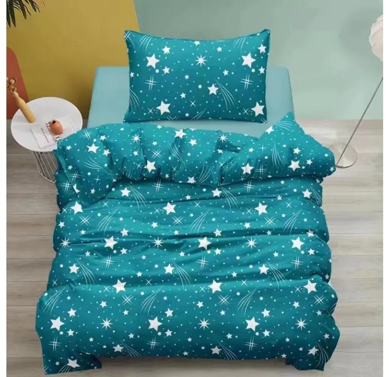 Lenjerie de pat din microfibra NIGHT SKY turcoaz Dimensiune lenjerie de pat: 2 buc 70 x 90 cm | 200 x 220 cm