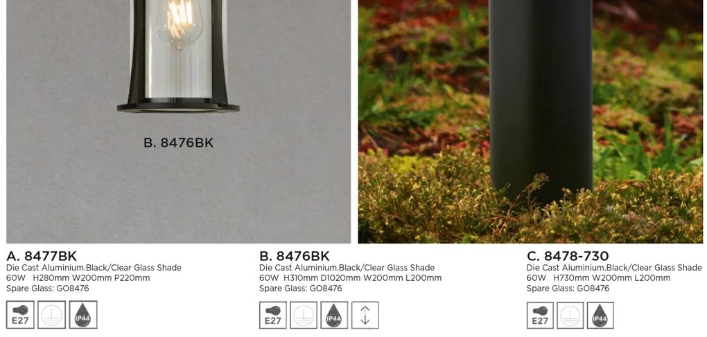 Stalp pentru iluminat clasic traditional OUTDOOR H-73cm 8478-730 SRT