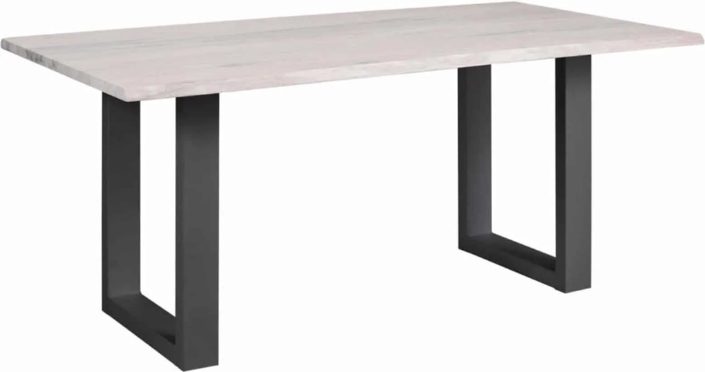 Masă lemn masiv Dining Roland Stejar Picioare Metal