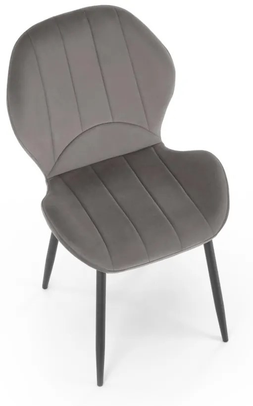 Scaun K538 velvet gri H85 cm