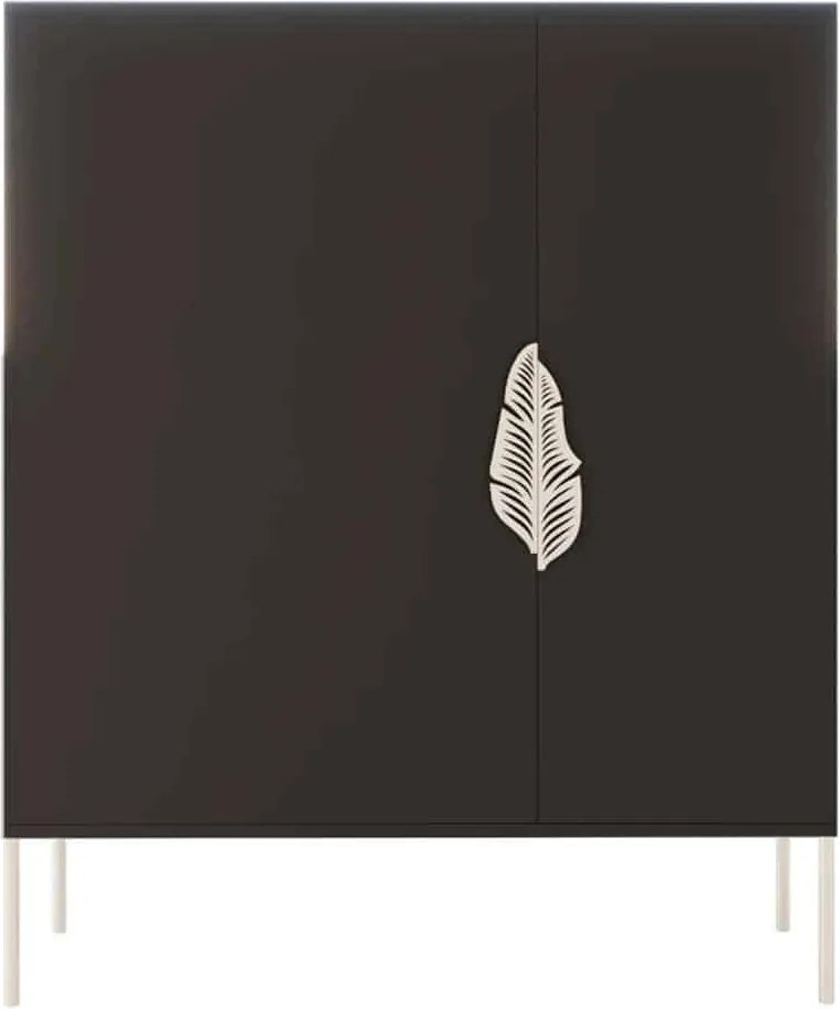 Pantofar lemn masiv Merlin Personalizabil Accesorii placate cu Aur, 100 × 35 × 120 cm - Alb