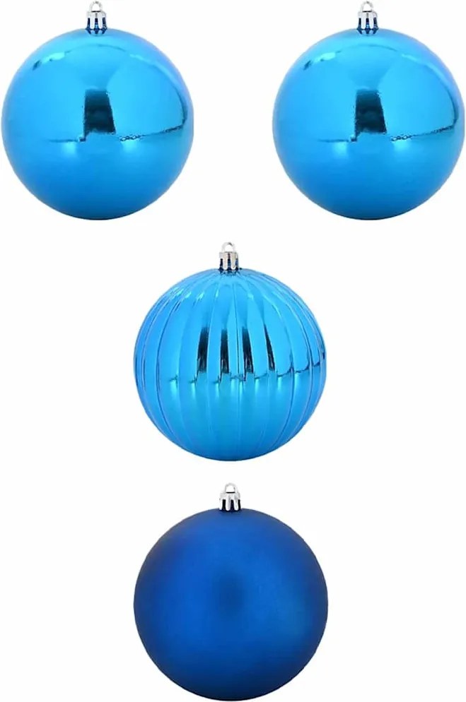 vidaXL Set de globuri de Crăciun XXL 4 pcs albastru Plastic