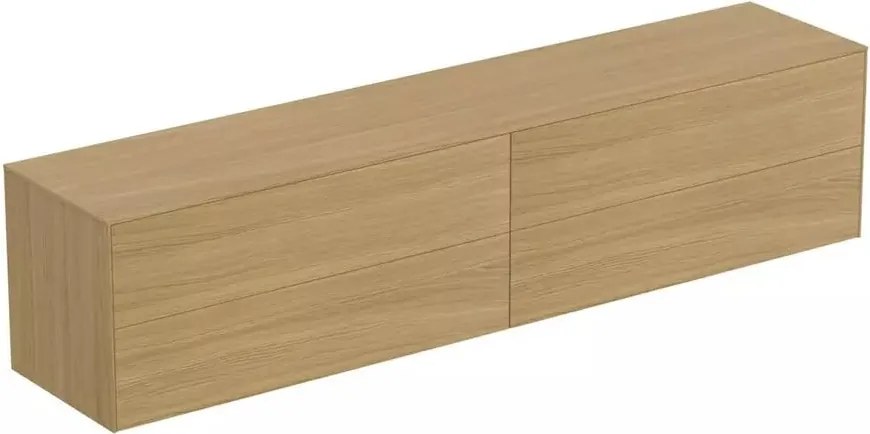 Dulap baza suspendat Ideal Standard Atelier Conca finisaj stejar deschis 4 sertare cu blat 240 cm