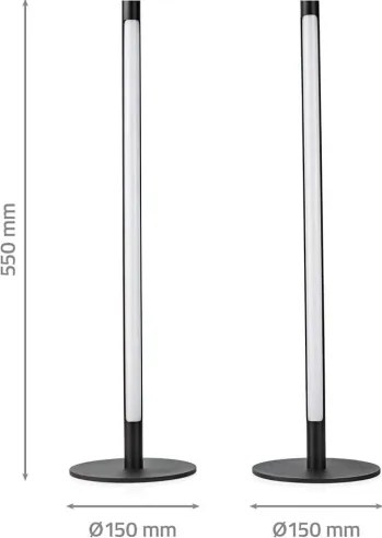 Nedis WIFILD10RGBW-SADA 2xLED RGBIC lampă birou LED 36W 2700-6500K + DO