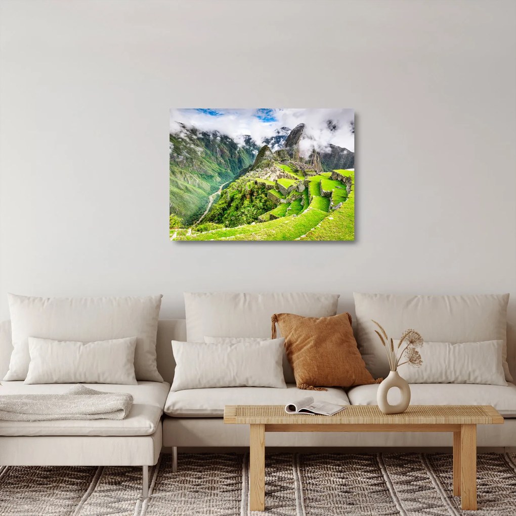 Tablou pe sticlă - Machu Picchu (70x50 cm)