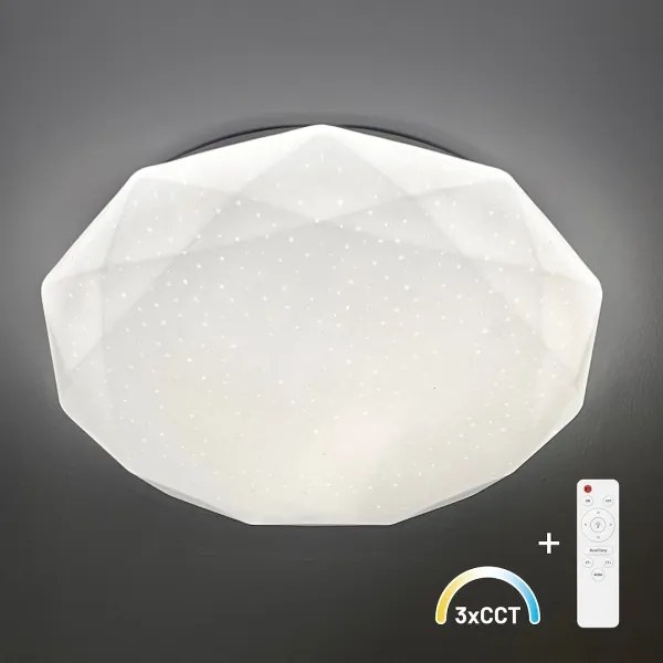 Plafonieră LED dimabilă HEX LED/72W/230V 3000-6000K Ø 50 cm albă + telecomandă