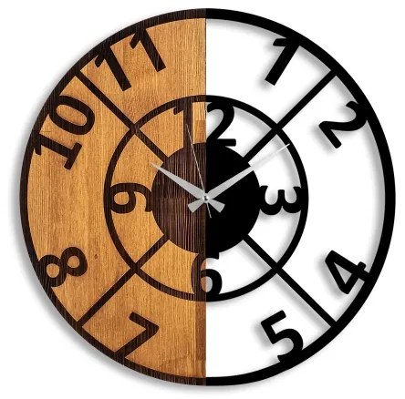 Ceas de perete d. 56 cm 1xAA lemn/metal