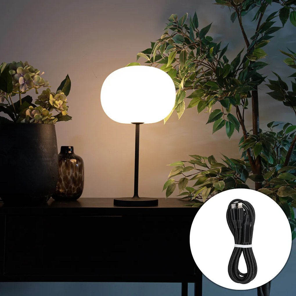 Lampă de masă modernă albă reîncărcabilă - Maloi
