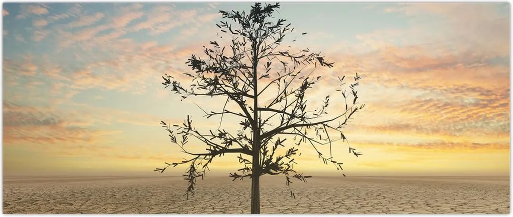Tablou - Copac în deșert (120x50 cm)