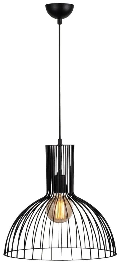 Lustră neagră cu abajur din metal ø 38 cm Fellini – Opviq lights
