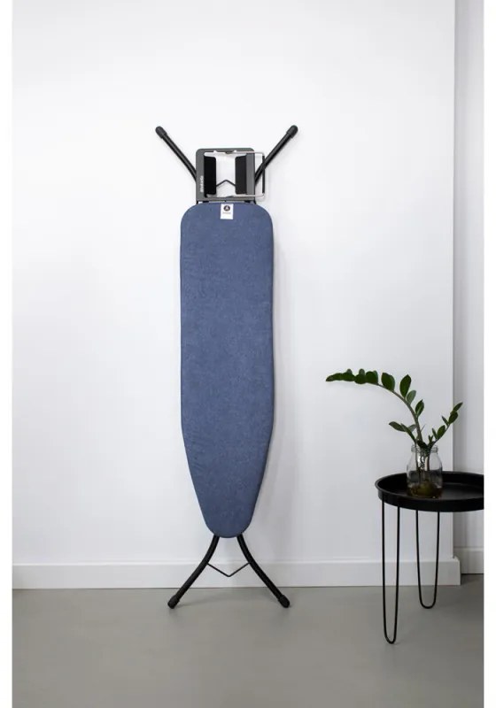 Masa de calcat Brabantia A 1003325, 110x30 cm, 7 pozitii de reglare, Suport fier de calcat, Albastru