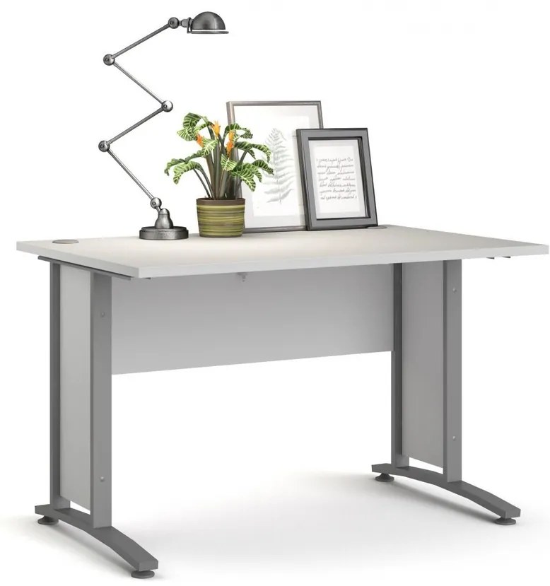 Masă de birou Modulo 120 x 80 cm, alb / gri