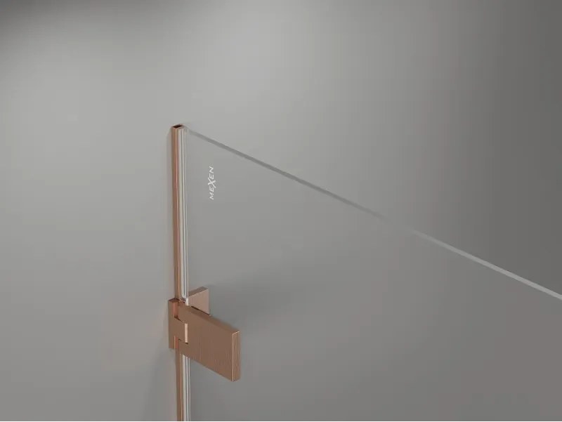 Mexen Lunar-F Duo cabină de duș pliabilă 100 x 80 cm, transparentă, cupru periat - 836-100L-080P-65-00