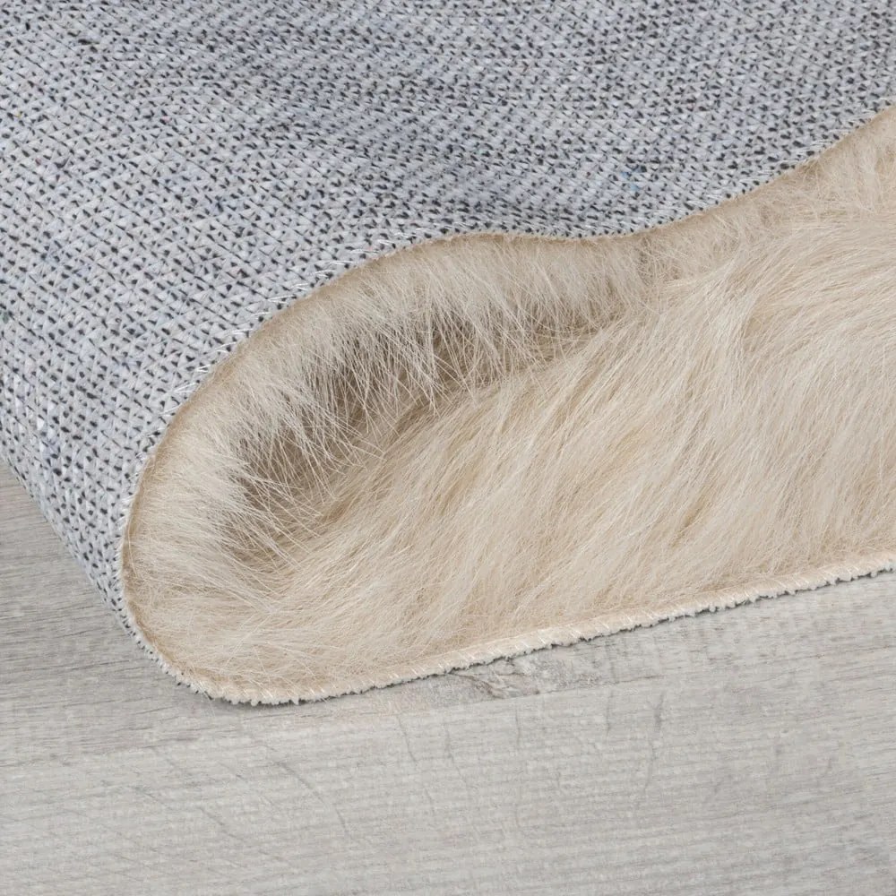 Blană crem sintetică 180x290 cm Waffle Faux Fur – Flair Rugs