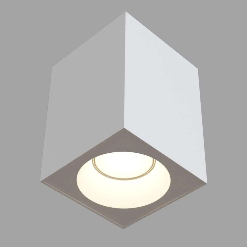 Spot aplicat, plafoniera pentru baie design modern IP65 Zoom alb 9x9cm