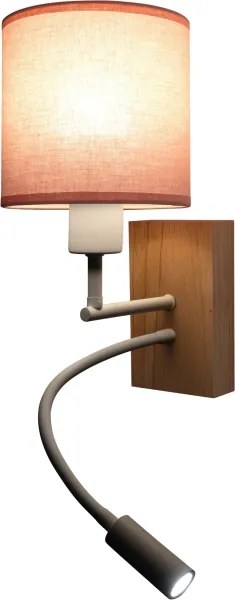 Brilagi - Lampă LED Flex BOBO WOOD 1xE27/25W/230V + LED/3W stejar/alb/roz