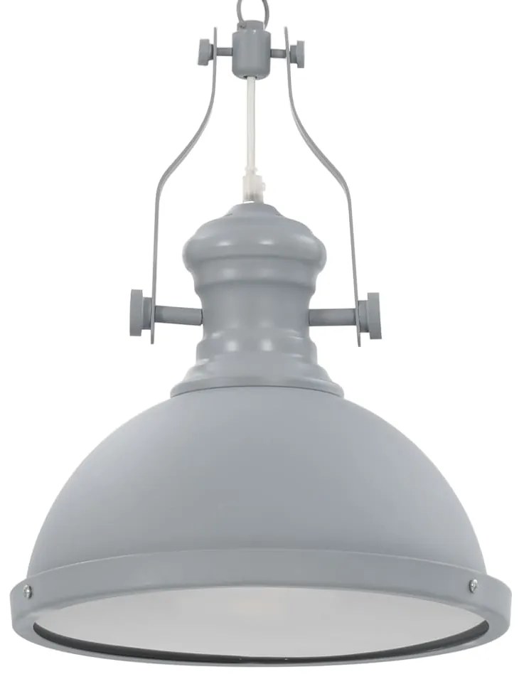 vidaXL Lustră, gri, rotundă, E27